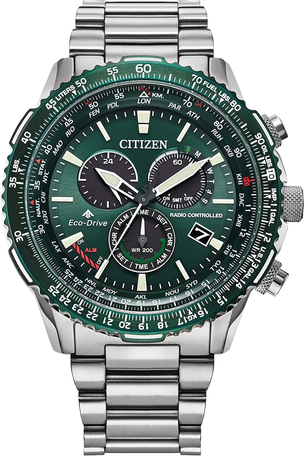 CITIZEN Reloj Cronógrafo para Hombres de Energía Solar con Correa en Acero Inoxidable CB5004-59W