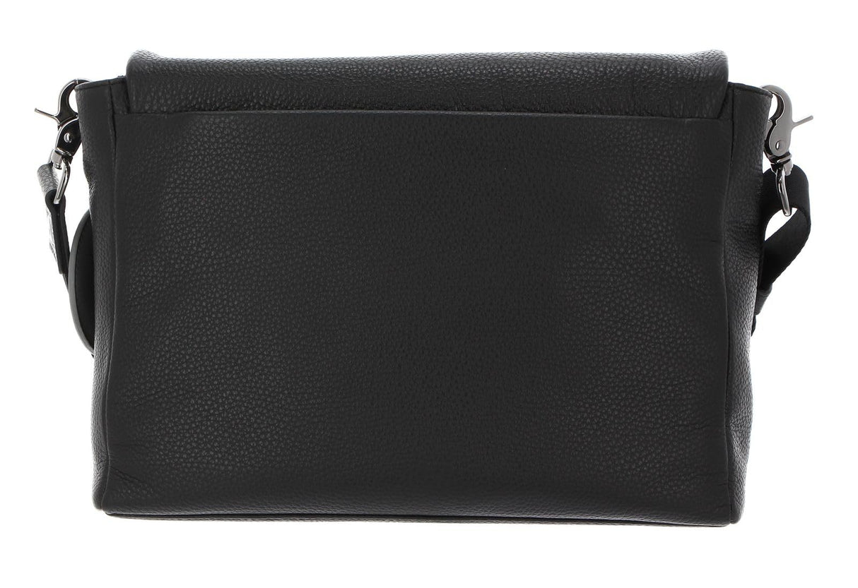 Mandarina Duck - Bolso bandolera negro (negro) Mellow Leather P10fzt39 30 x 24,5 x 8,5 cm (largo x alto x ancho)