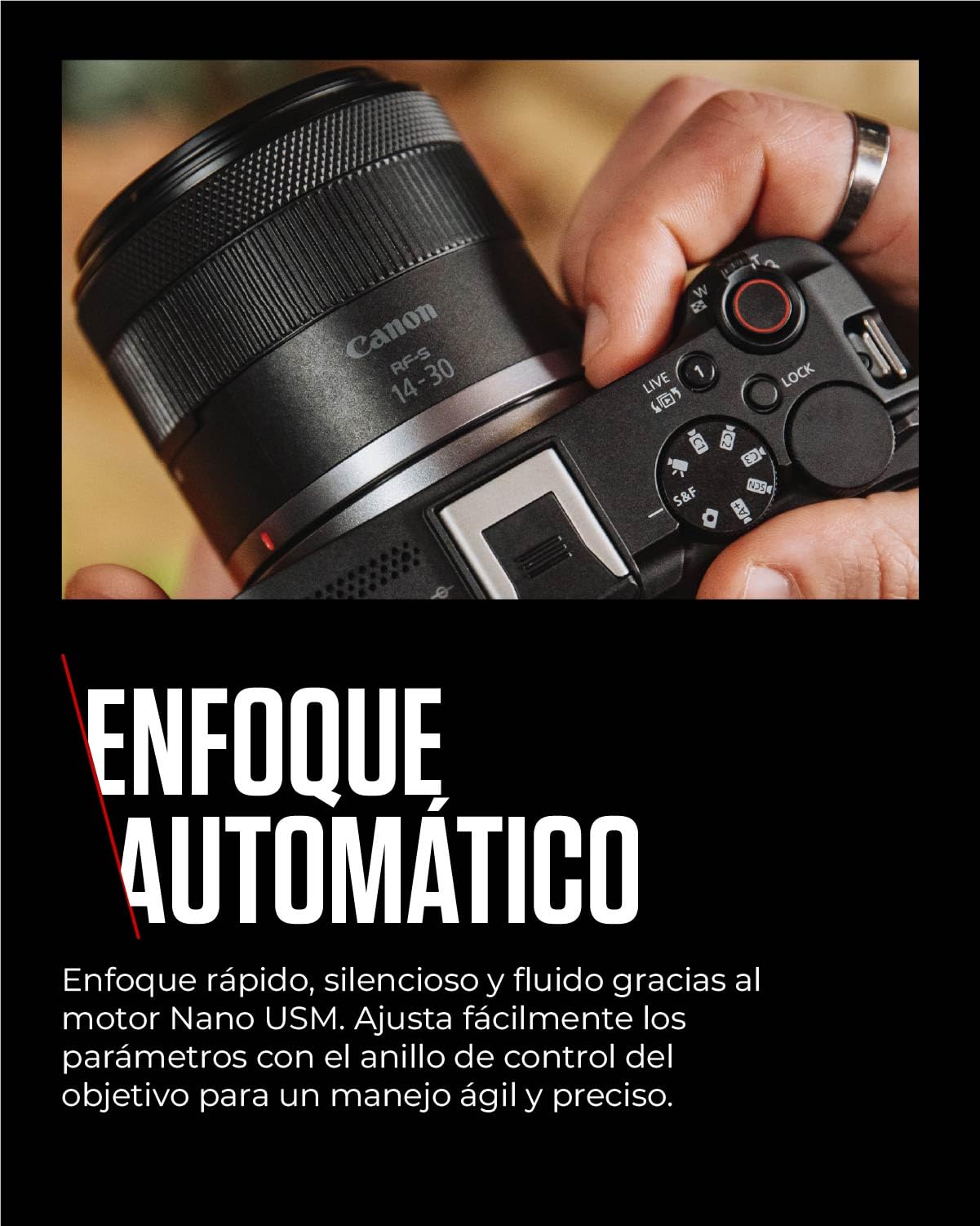 Canon Objetivo RF-S 14-30mm F4-6.3 IS STM PZ – Lente Zoom Ultra Gran Angular, Estabilizador Óptico 5 Pasos para Videoblogs | Compatible Sistema EOS R