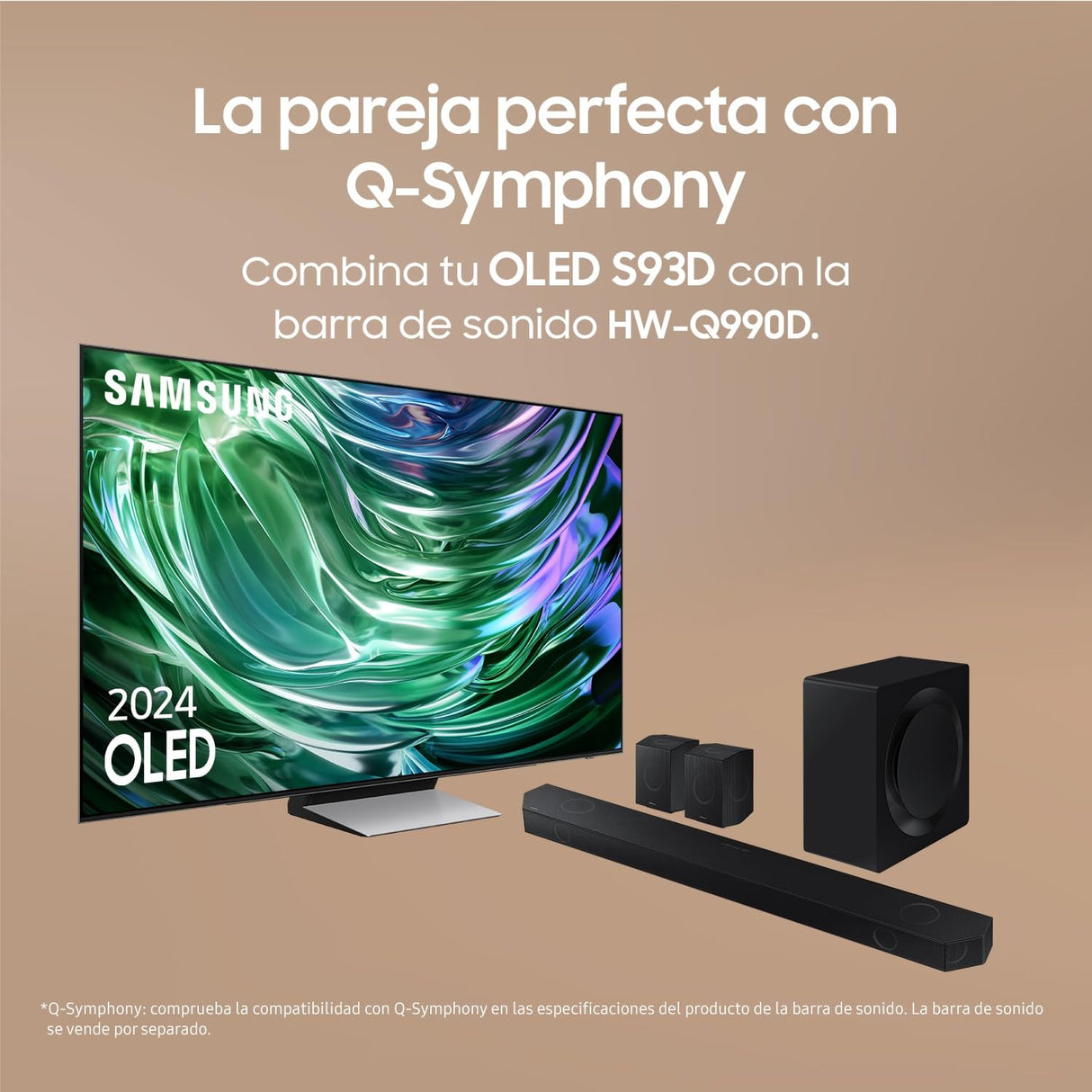 SAMSUNG TV OLED 4K 2024 83S93D Smart TV de 83" con más Brillo y Contraste, un Sonido de Cine con Q-Symphony, el Mejor Smart TV y GANA Todas Las partidas con Motion Xcelerator 144Hz