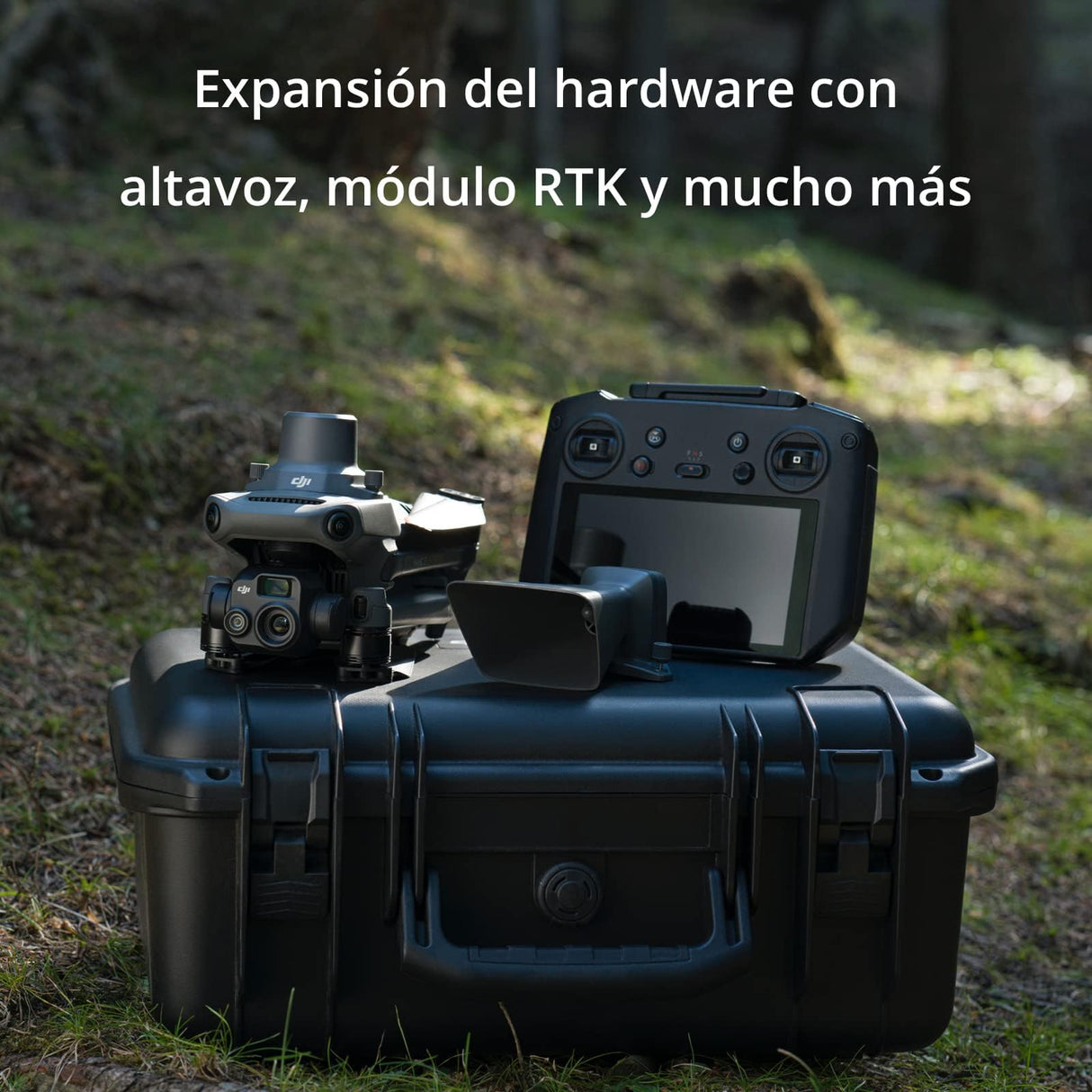 DJI Pack Básico de Tranquilidad - Mavic 3T (C2) - Dron con cámara de imagen térmica 640×512, cámara gran angular, zoom híbrido 56×, posicionamiento centimétrico con RTK y un altavoz de alto volumen