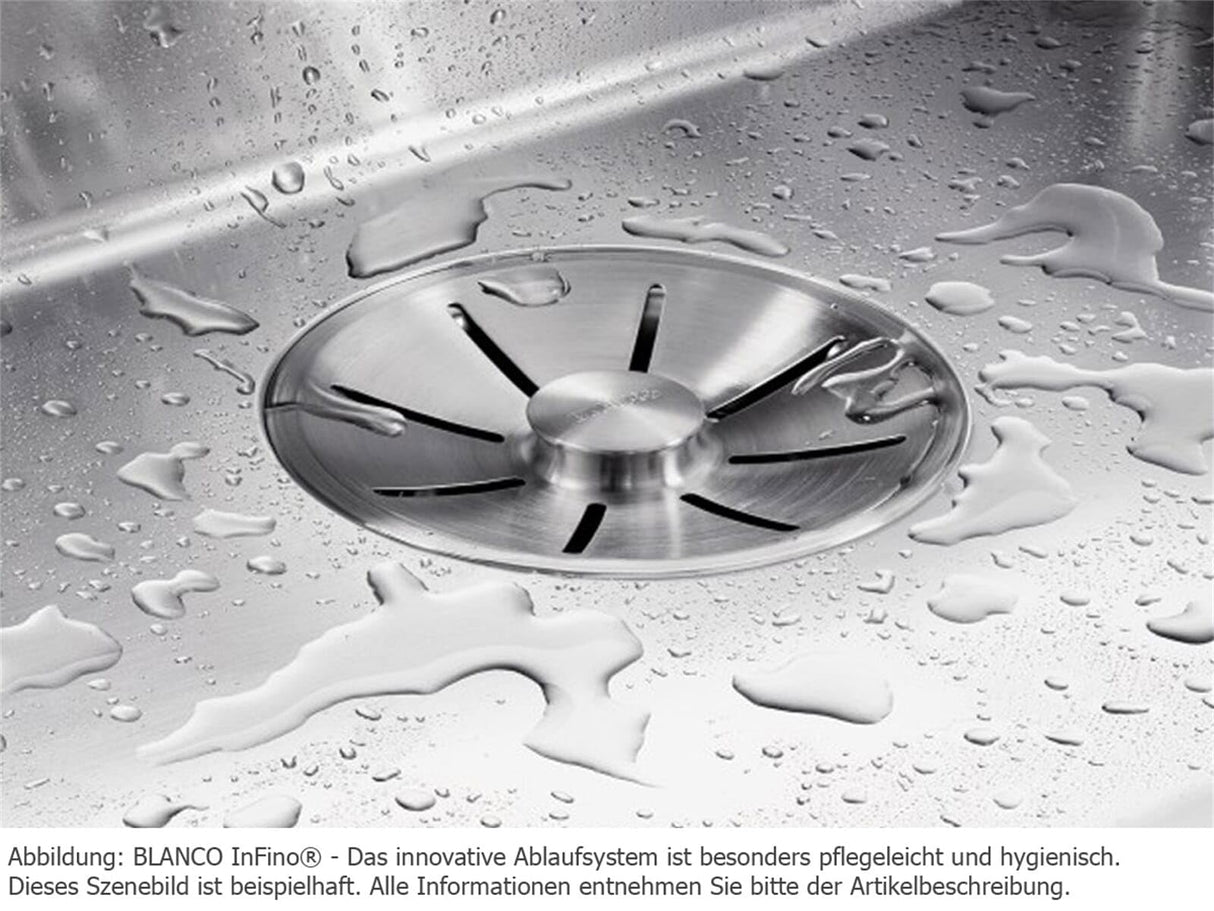 Blanco 525249 Fregadero de cocina de acero inoxidable, 400mm/400mm