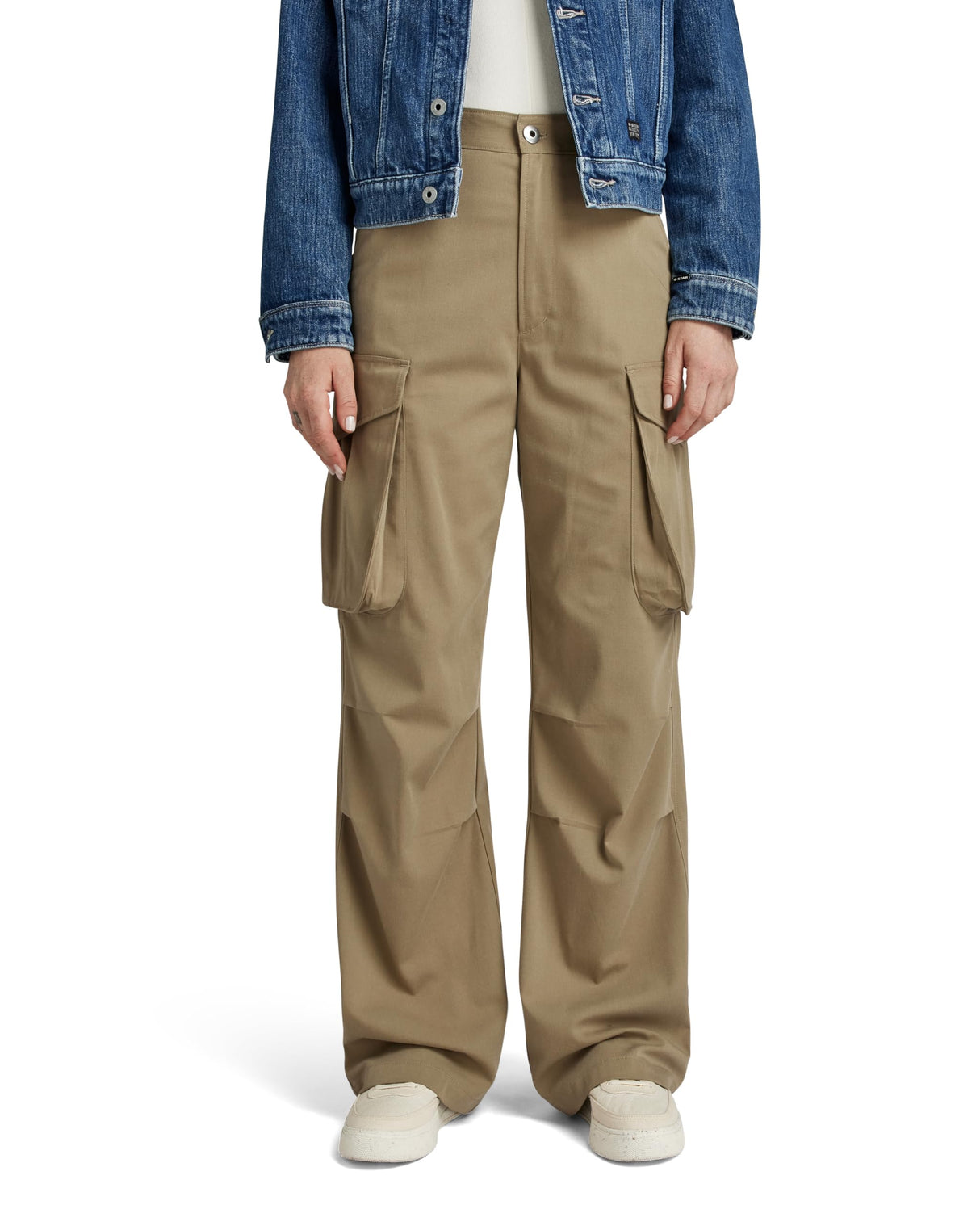 G-STAR para Mujer High Waist Cargo Pants, Beige (Safari D24401-d401-b444), 27W / 30L