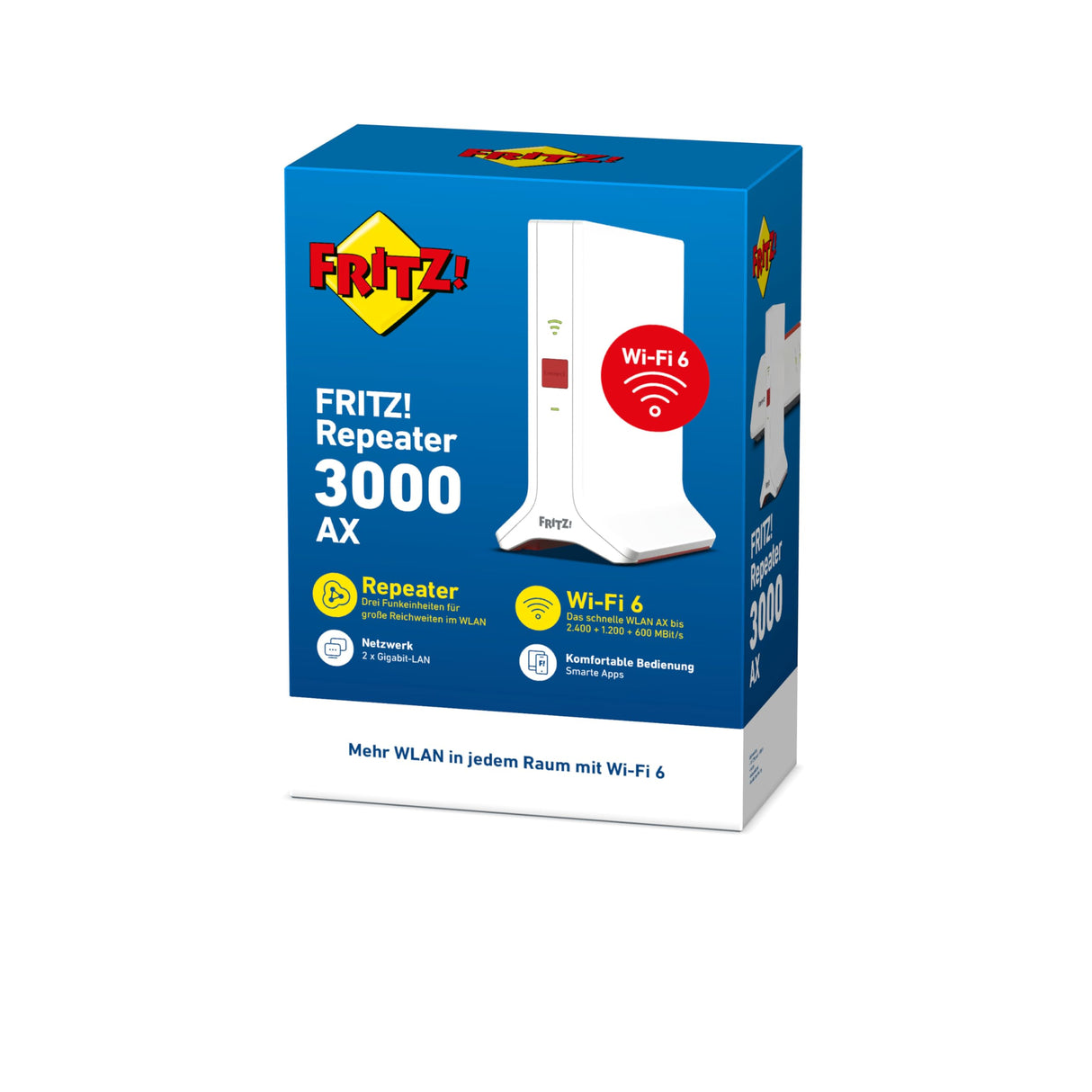 Fritz!Repeater 3000 AX Répéteur réseau 2400 Mbit/s Blanc
