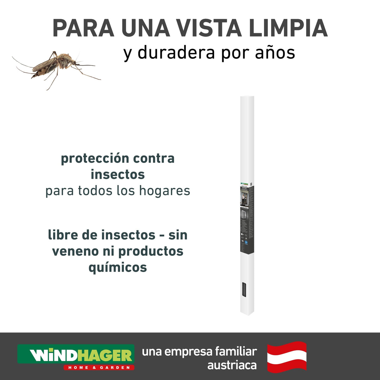 Windhager Plisada Expert, mosquitera Marco de Aluminio para Puertas, acortable Individualmente, 240 x 240 cm, Blanco, 03959