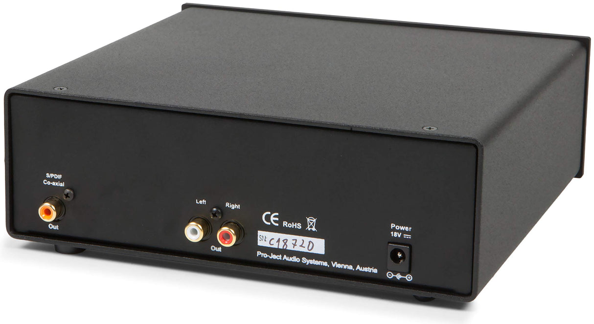 Pro-Ject CD Box DS - Reproductor de CD y SACD. Ancho 206mm.Salida de Audio 2RCA y Digital Coaxial, 24bit/192kHz Burr Brown DAC (PCM1796). Incluye Mando a Distancia. Color Negro.