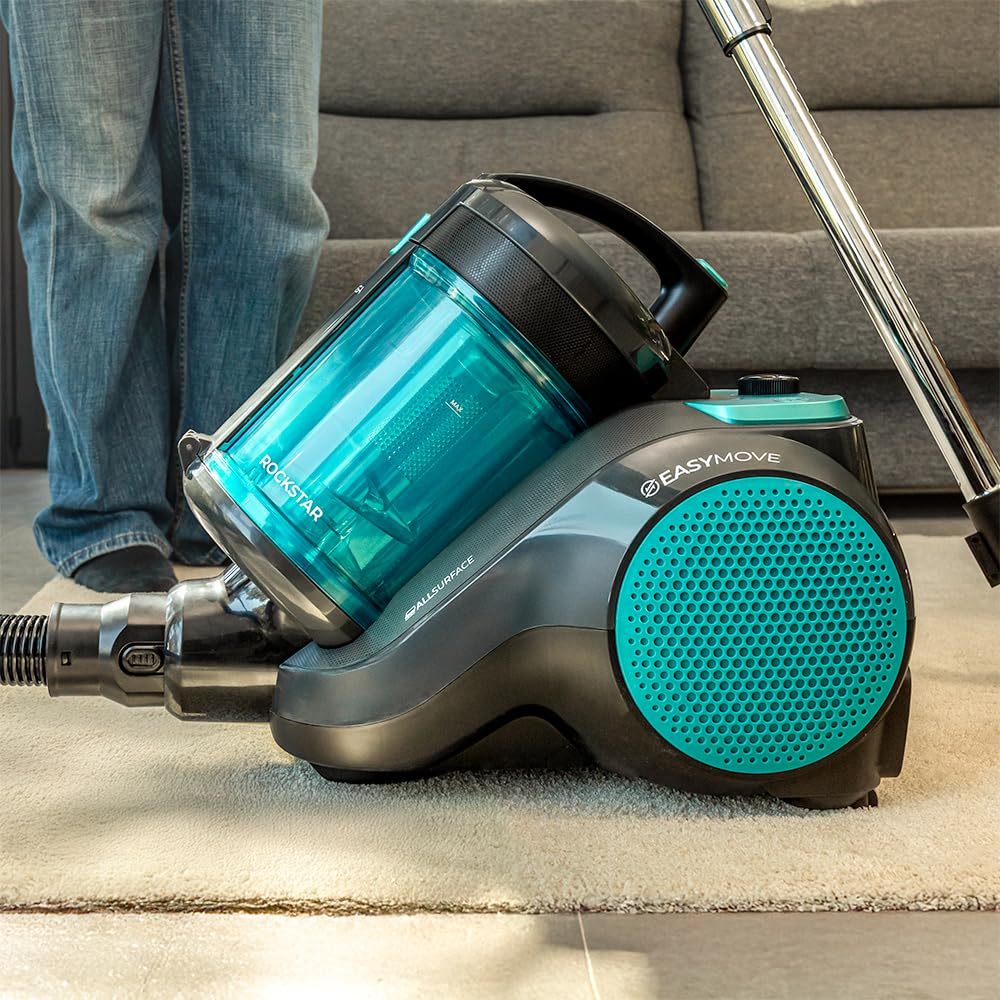 Cecotec Aspiradora de Trineo con o sin Bolsa Conga Rockstar Cyclonic Powerbag. 900W, Succión Potente de 175AW y 20Kpa, Depósito 2L, Fácil de Vaciar e Higiénico, Radio de Acción 10m, 4 Accesorios