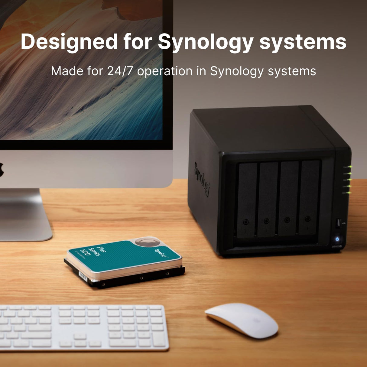 Synology Disco Duro HAT3300 de 4 TB - 1 millón de Horas MTBF, Carga de Trabajo de 180 TB/año, 5400 PRM