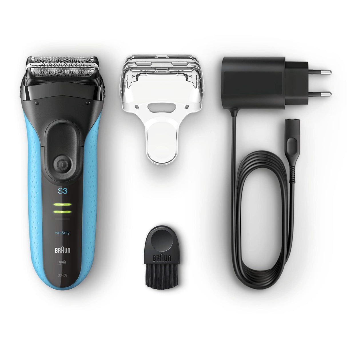 Braun Series 3 ProSkin 3040s - Afeitadora eléctrica/máquina de afeitar recargable Wet & Dry (de uso en húmedo y seco) color azul
