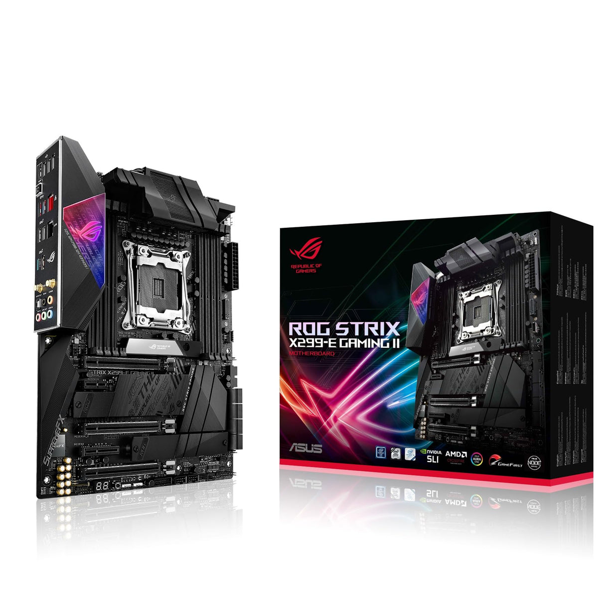 ASUS ROG Rampage Vi Extreme Encore - Placa Base Intel X299 E-ATX LGA 2066 (16 etapas de Potencia, Wi-Fi 6 Integrado (802.11ax), USB 3.2 Gen. 2x2, 2X USB 3.2 Gen 2, SATA, 4X M.2, Aura Sync RGB)