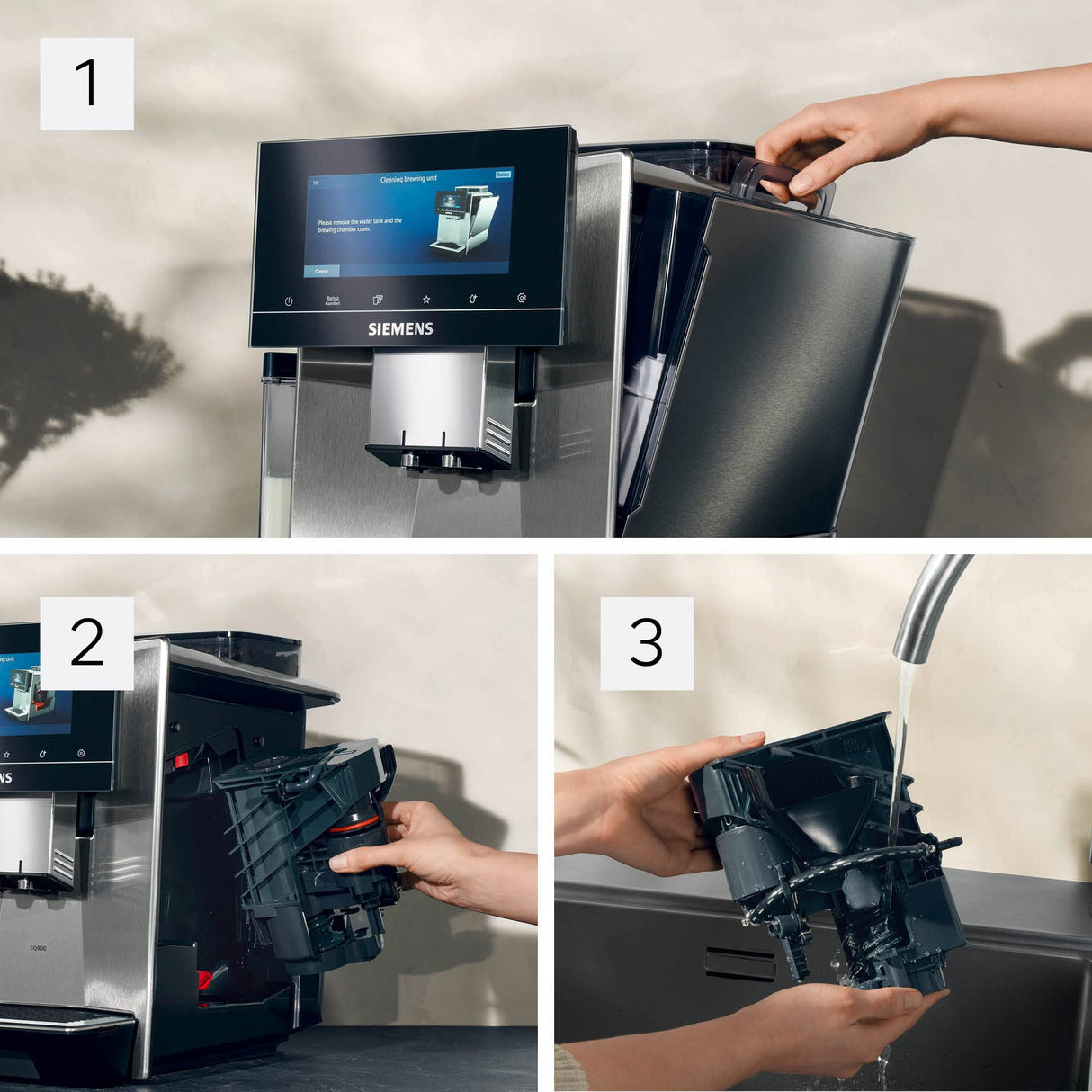 SIEMENS TQ907D03 Cafetera 1500, Plata, 47 x 31,5 x 39,2 cm