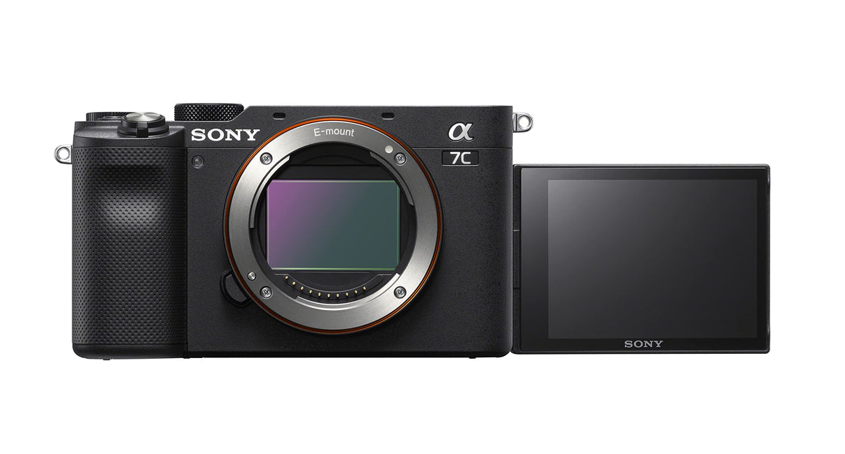 Sony Alpha 7 C - Cámara evil de fotograma completo con objetivo zoom Sony FE 28-60mm F4-5.6 (compacta y ligera, enfoque automático a tiempo real, 24.2 MP, Incluye: SEL-2860) Negro
