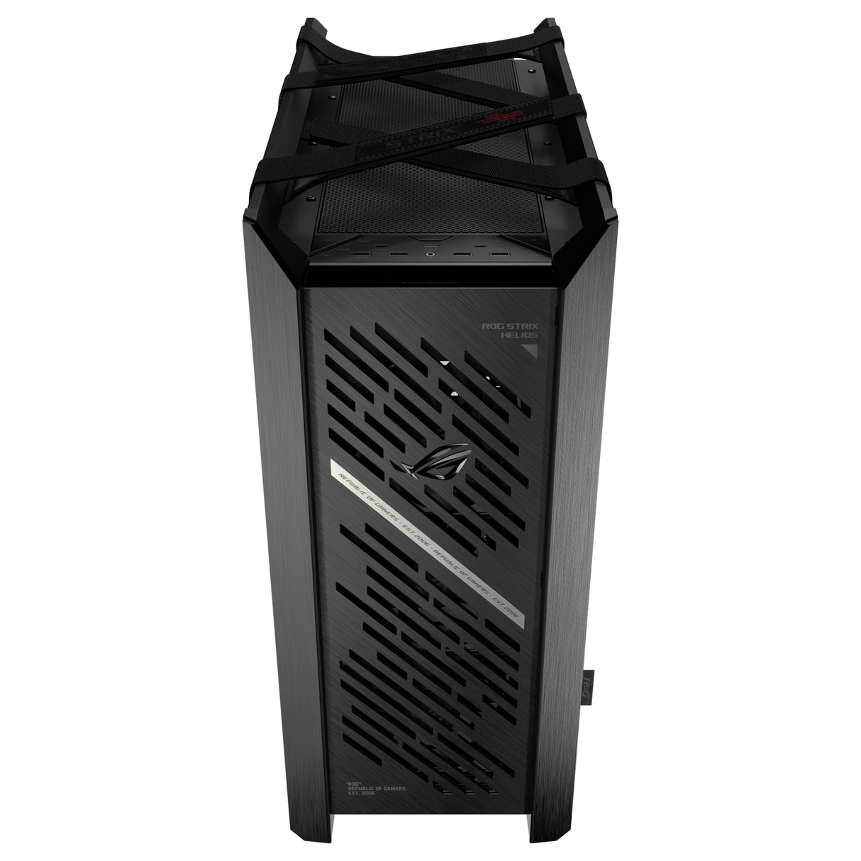 ASUS ROG Strix Helios II GX601S - Chassis EATX Gaming de Aluminio, diseño de Rejilla de Diamantes, 4 Ventiladores, gestión vertátil de Cables, Controlador ARGB, USB-C, Correas de Transporte - Negro