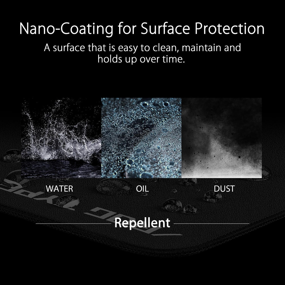 ASUS ROG Hone Ace XXL - Alfombrilla de ratón para Gaming Extragrande (Base de Goma Suave y Antideslizante, Superficie de Tela híbrida Que Ofrece consistencia y Control, repele Agua, Aceite y Polvo)