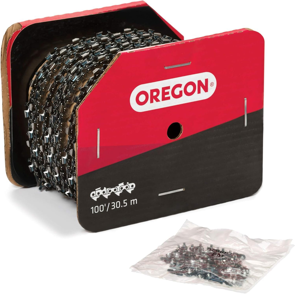 OREGON Cadena de sierra PowerCut 21LPX100R, carrete de 100 pies (1848 eslabones de transmisión)