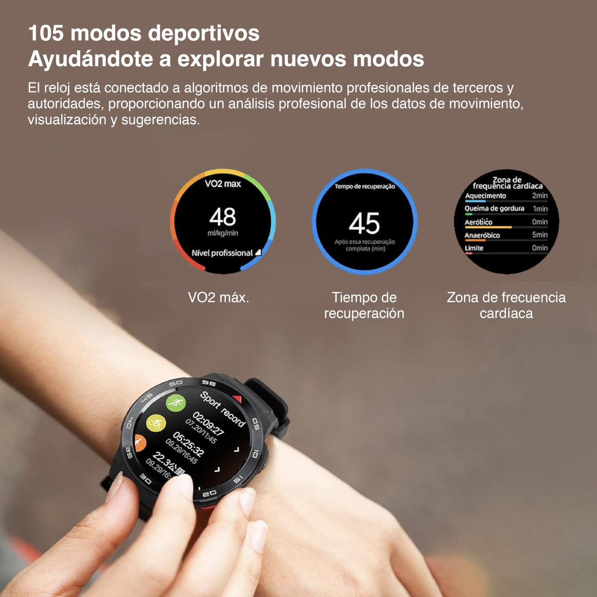 Mibro Reloj inteligente GS Pro (negro) - Pantalla Amoled de 1.4 pulgadas, llamadas Bluetooth, duración de la batería de 20 días, impermeable 5 ATM, posicionamiento GPS, 105 modos deportivos, monitoreo