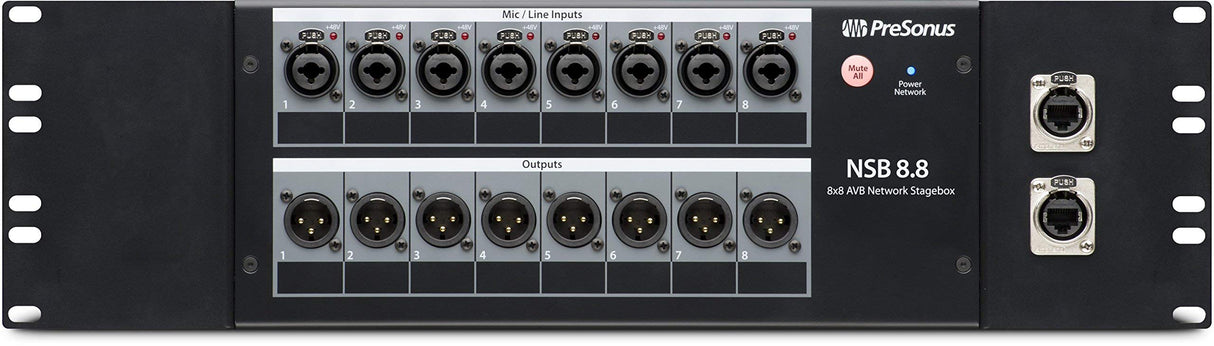 PreSonus NSB 8.8, 8x8, Stage Box en red AVB