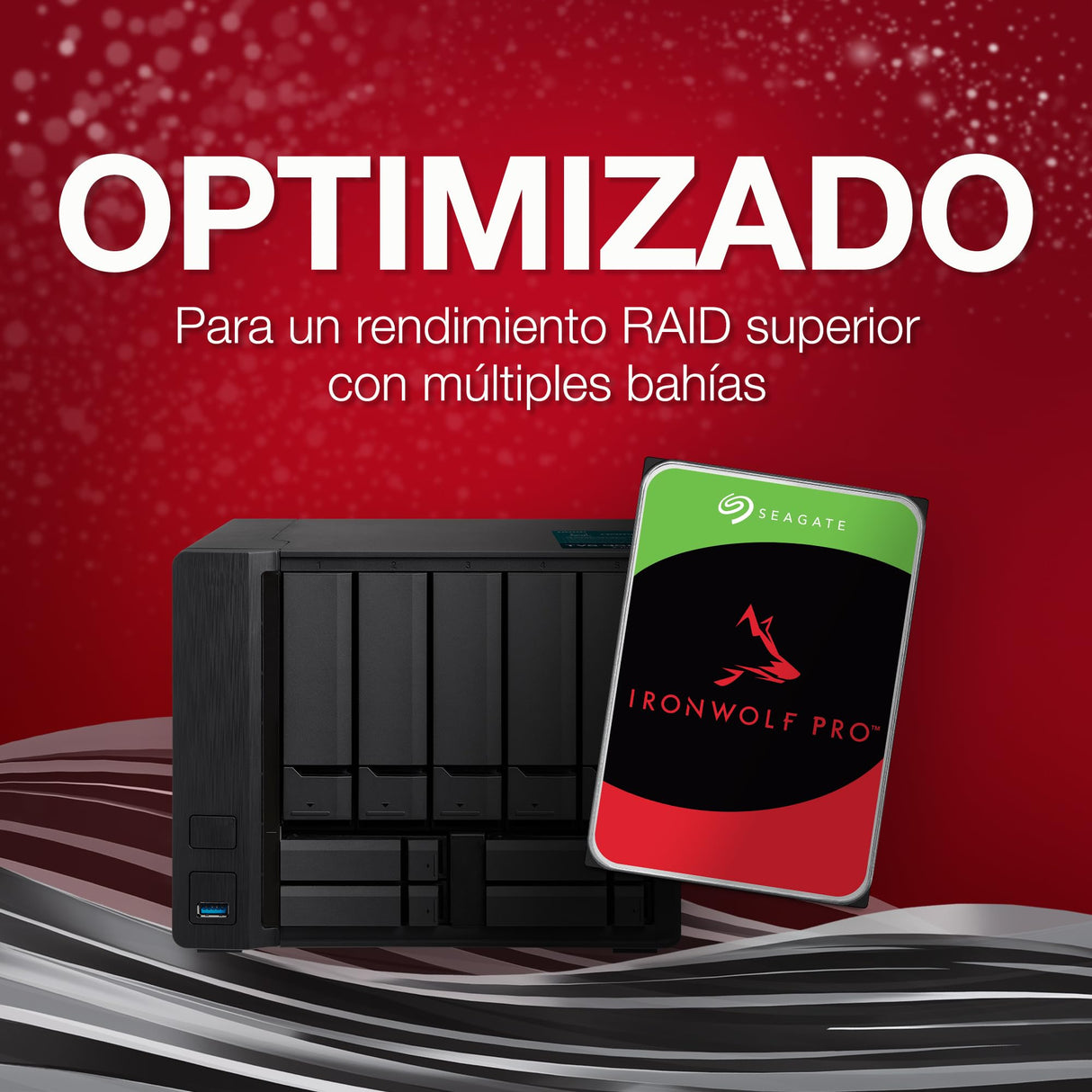 Seagate IronWolf Pro 28TB, Enterprise HDD NAS Interno, CMR, SATA a 6 GB/s, 7200 RPM, caché de 512 MB, Data Rescue Service (ST28000NTZ00)