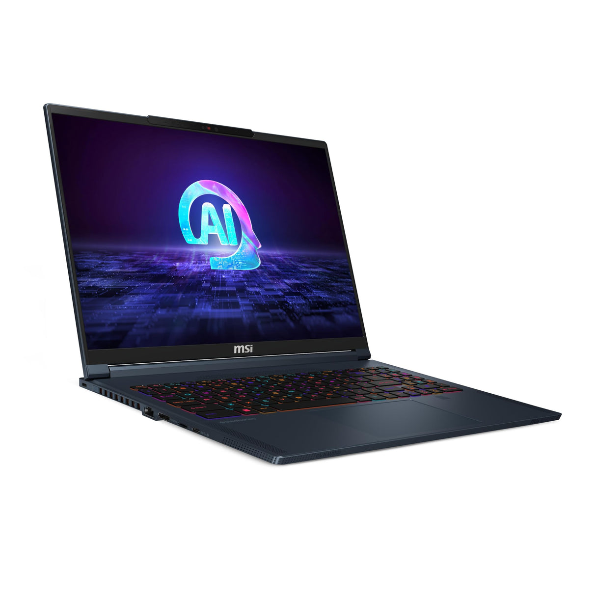 MSI Stealth 16 AI Studio A1VFG-045XES Portátil Gaming 16" 16:10 QHD+ 240Hz (Intel Core Ultra 7 155H, 16GB RAM, 1TB SSD, RTX 4060-8GB, Free Dos) Star Blue, Teclado QWERTY Español