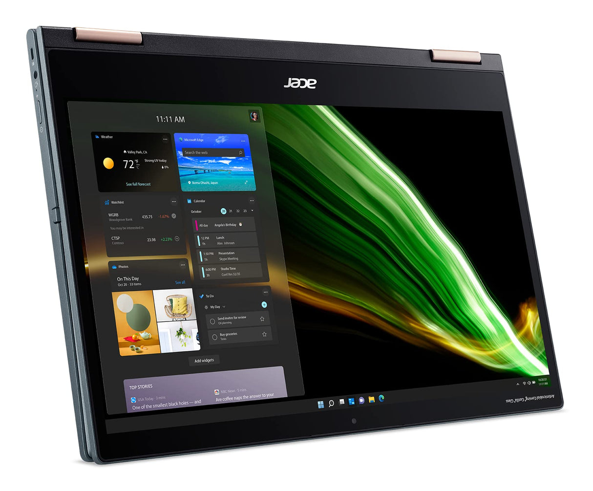 Acer Spin 7 SP714-61NA-S79F - Ordenador Portátil Convertible 14" FullHD (Qualcomm Kryo 495, 8GB RAM, 512GB SSD, Qualcomm Adreno 685, Windows 11 Home) Azul - Teclado QWERTY Español