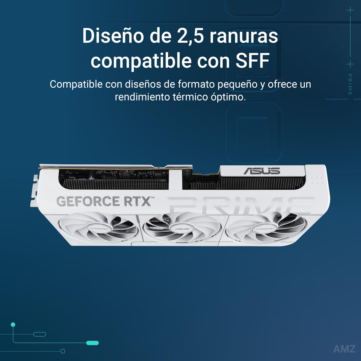 ASUS Prime GeForce RTX 5070 12 GB GDDR7 White OC Edition Tarjeta gráfica Compatible con SFF (PCIe 5.0, 12 GB GDDR7, HDMI/DP 2.1, 2,5 Ranuras, Ventiladores Axial-Tech, BIOS Dual)