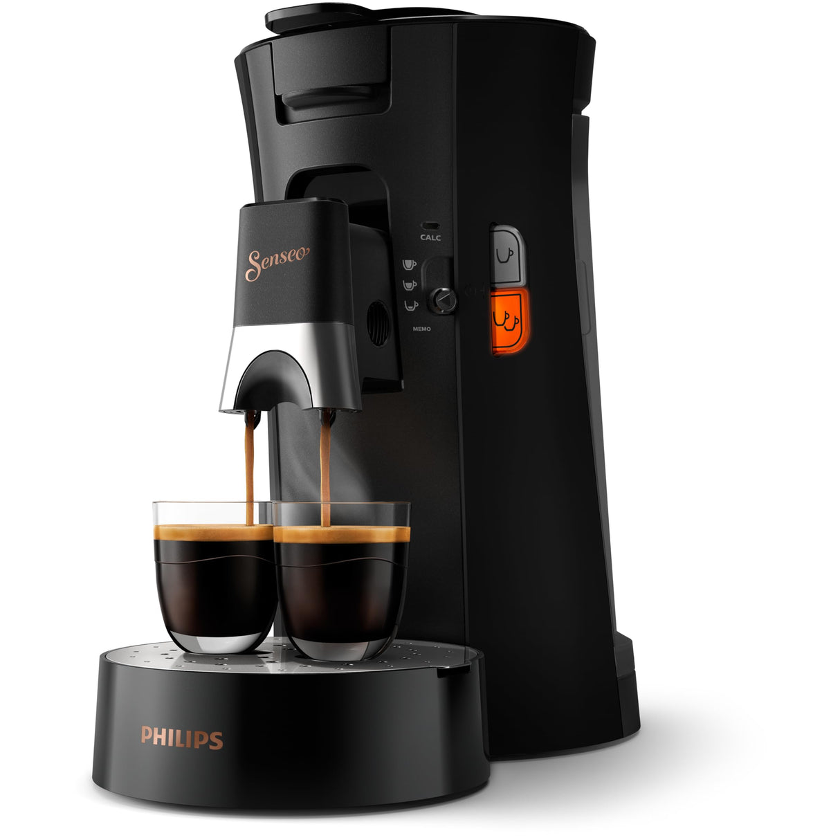 Philips CSA240/61 Senseo Select Eco, Intensity Plus, Crema Plus, función Memo, color negro