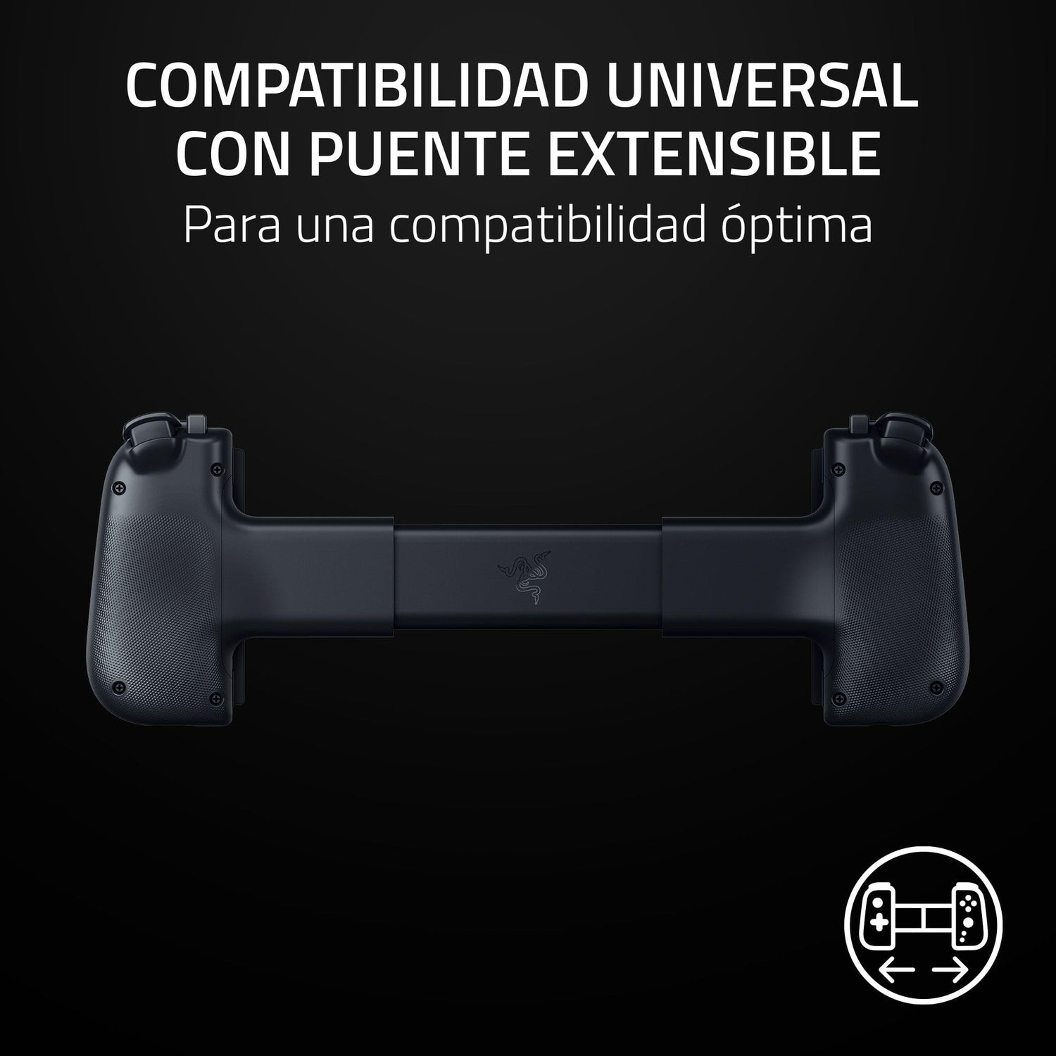 Razer Kishi V2 Pro - Mando de juegos móvil para Android (HyperSense Haptics, Puente Extensible, Carga Passthrough, Audio de 3,5 mm, USB-C, Modo de Mando Virtual) Negro