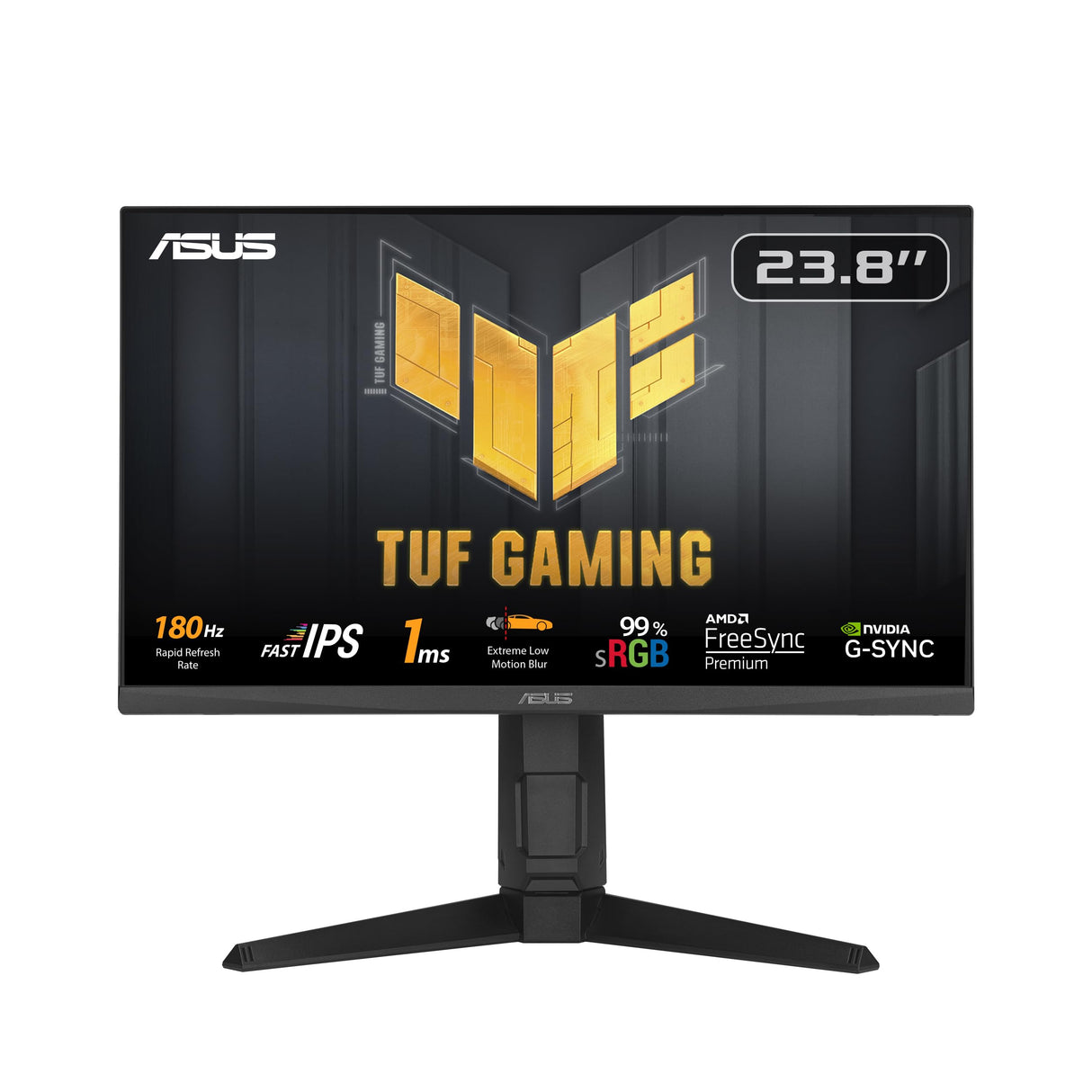 ASUS TUF Gaming VG249QL3A - Monitor Gaming de 24", Full HD, 180 Hz, Fast IPS, ELMB, 1 ms, FreeSync, Compatible con G-Sync, Variable Overdrive, 99% sRGB, Altura Regulable
