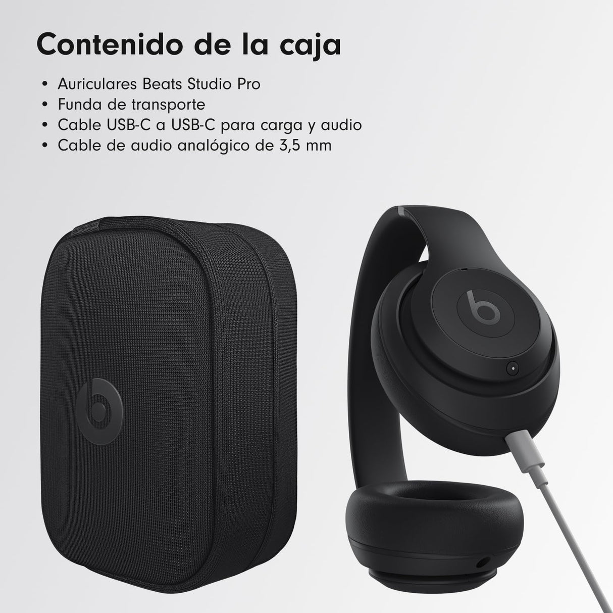 Beats Studio Pro - Auriculares inalámbricos Bluetooth con cancelación de Ruido - Audio Espacial Personalizado, Sonido USB-C sin pérdida, compatibilidad con Apple y Android - Negro