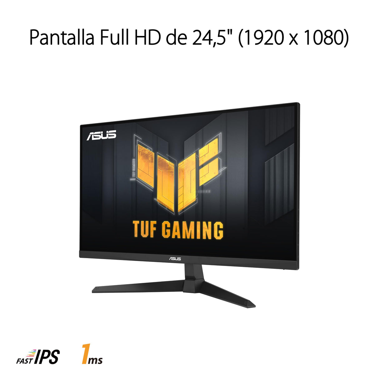 ASUS TUF Gaming VG259Q3A - Monitor gaming de 24,5 pulgadas, Full HD (1920x1080), 180 Hz, Fast IPS, ELMB, 1 ms (GTG), FreeSync, Variable Overdrive, 99% sRGB