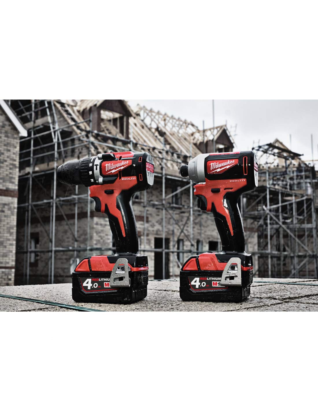 Milwaukee 4933464558 M18 CBLPD-502C - Taladro percutor (18 V, 5,0 Ah, sin escobillas)