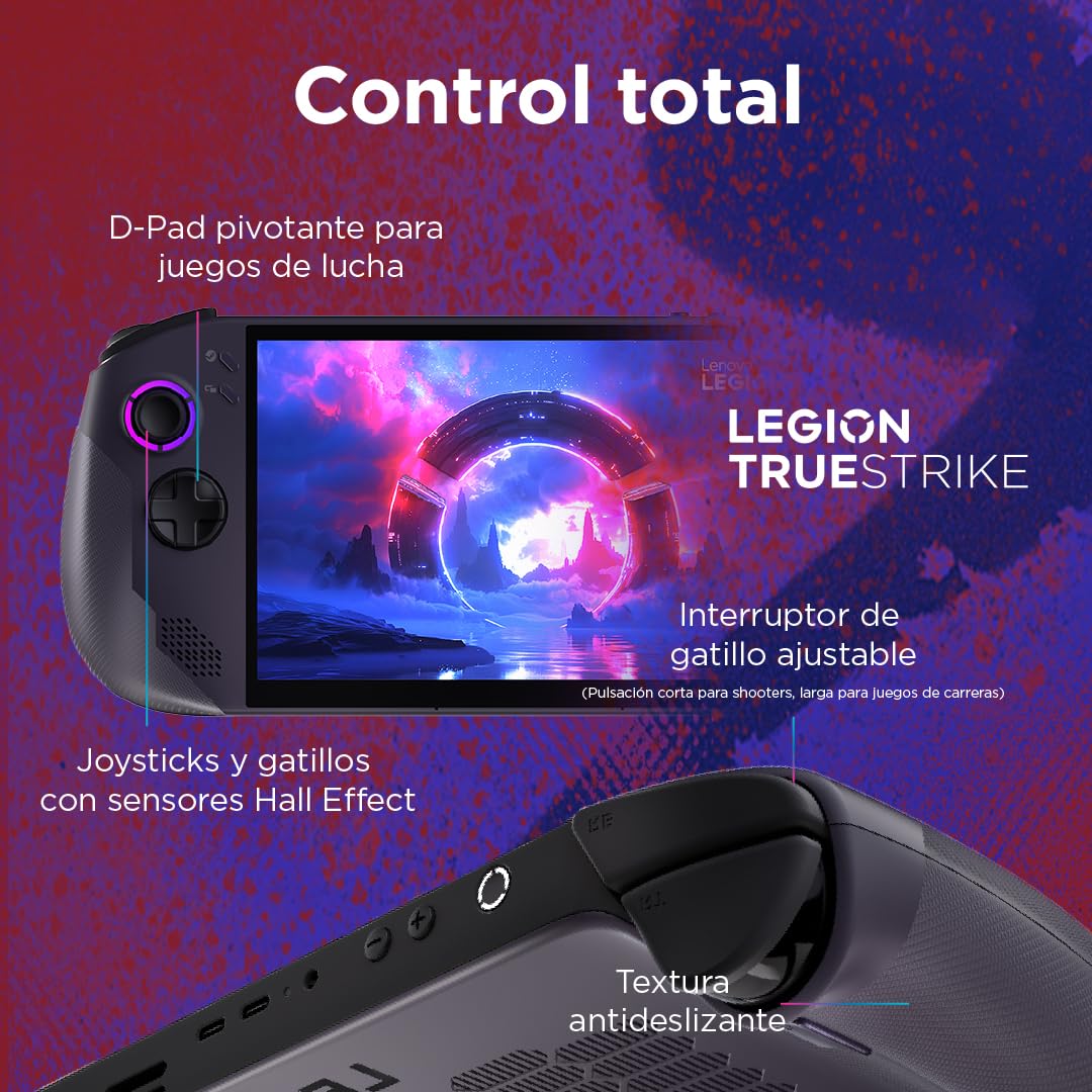 Lenovo Legion Go S - Consola Portátil Gaming 8" WUXGA (AMD Ryzen Z1 Extreme, 32 GB RAM, 1 TB SSD, AMD Radeon Graphics, 120 Hz, Wi-Fi 6E, SteamOS en Español) – Violeta Oscuro