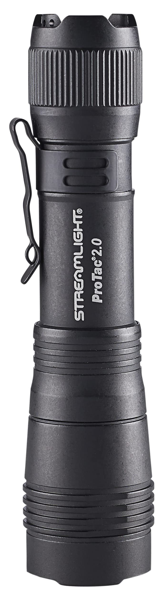 Streamlight 89000 ProTac 2.0 Linterna LED recargable alta potencia con clip, 2000 Lúmenes, cable USB-C y Estuche incluidos, Negra