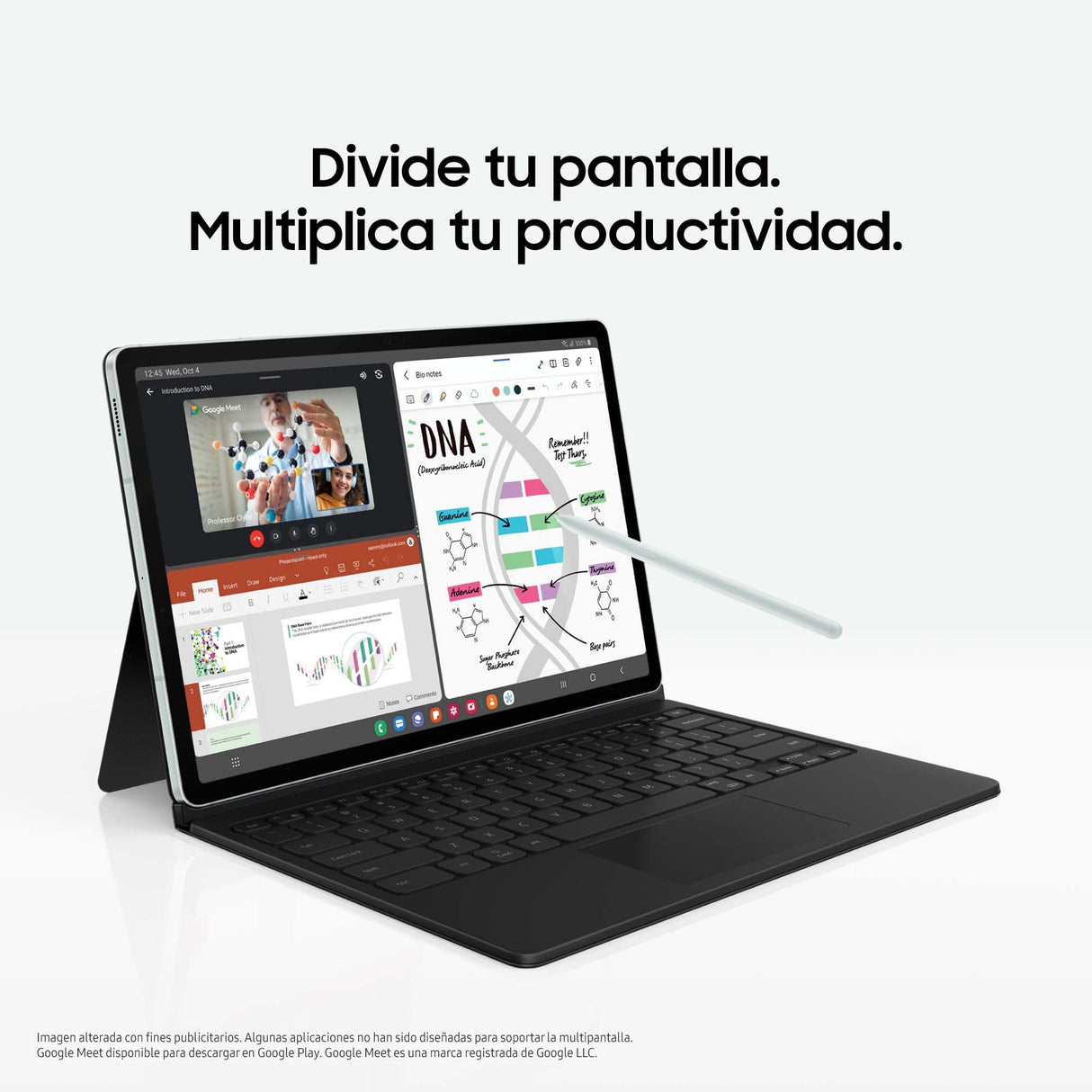 Samsung Galaxy Tab S9 FE+ - Tablet + Cargador, 256 GB, Wifi, S Pen incluido, Batería de Larga Duración, Clasificación IP 68, Verde Menta (Versión Española)