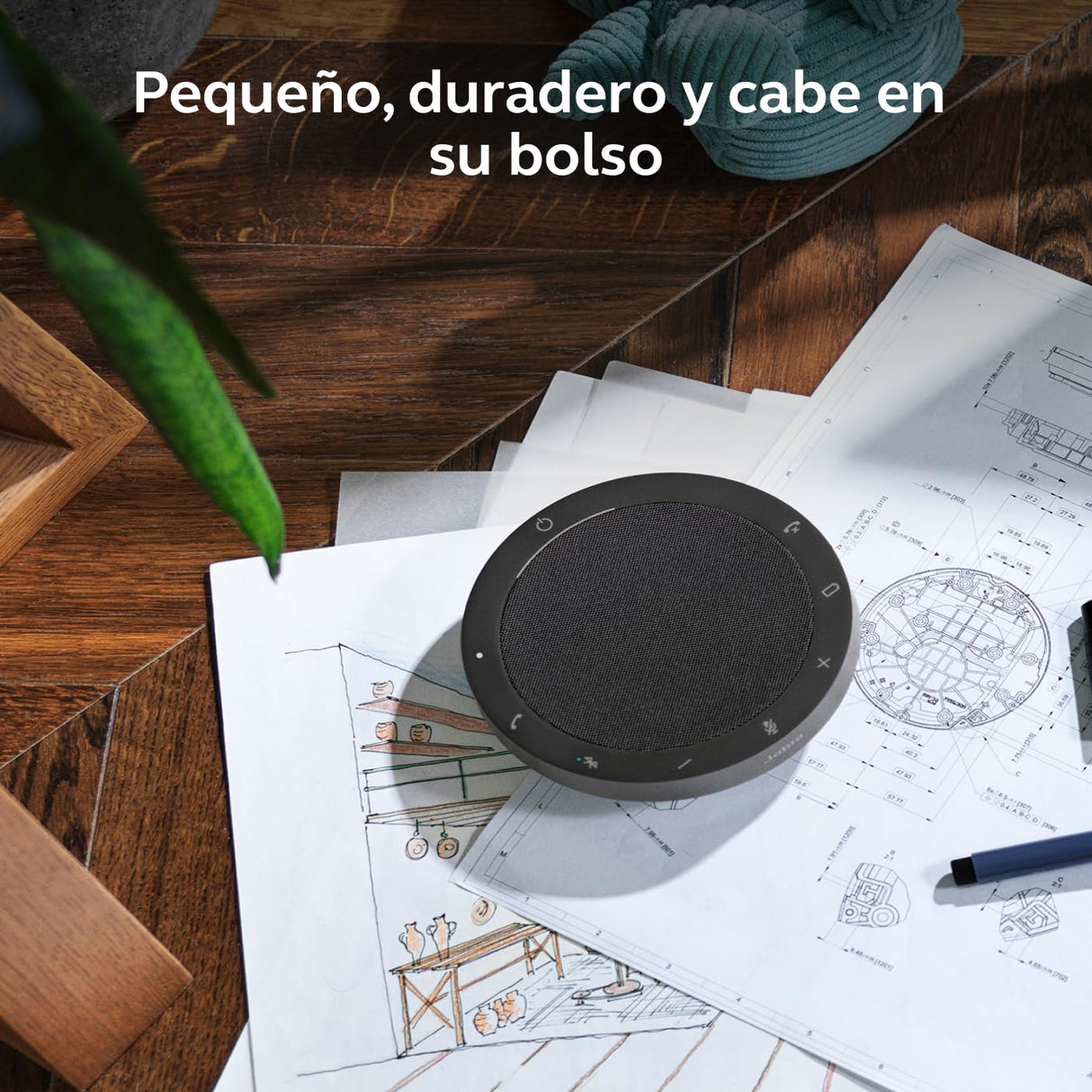 Jabra Speak2 55 Altavoz Inalámbrico Bluetooth - 4 Micrófonos, Cancelación de Ruido, 50 mm de Alto Alcance, Audio de Banda Ancha, Compacto y Portátil - Certificado para MS Teams - Gris Oscuro