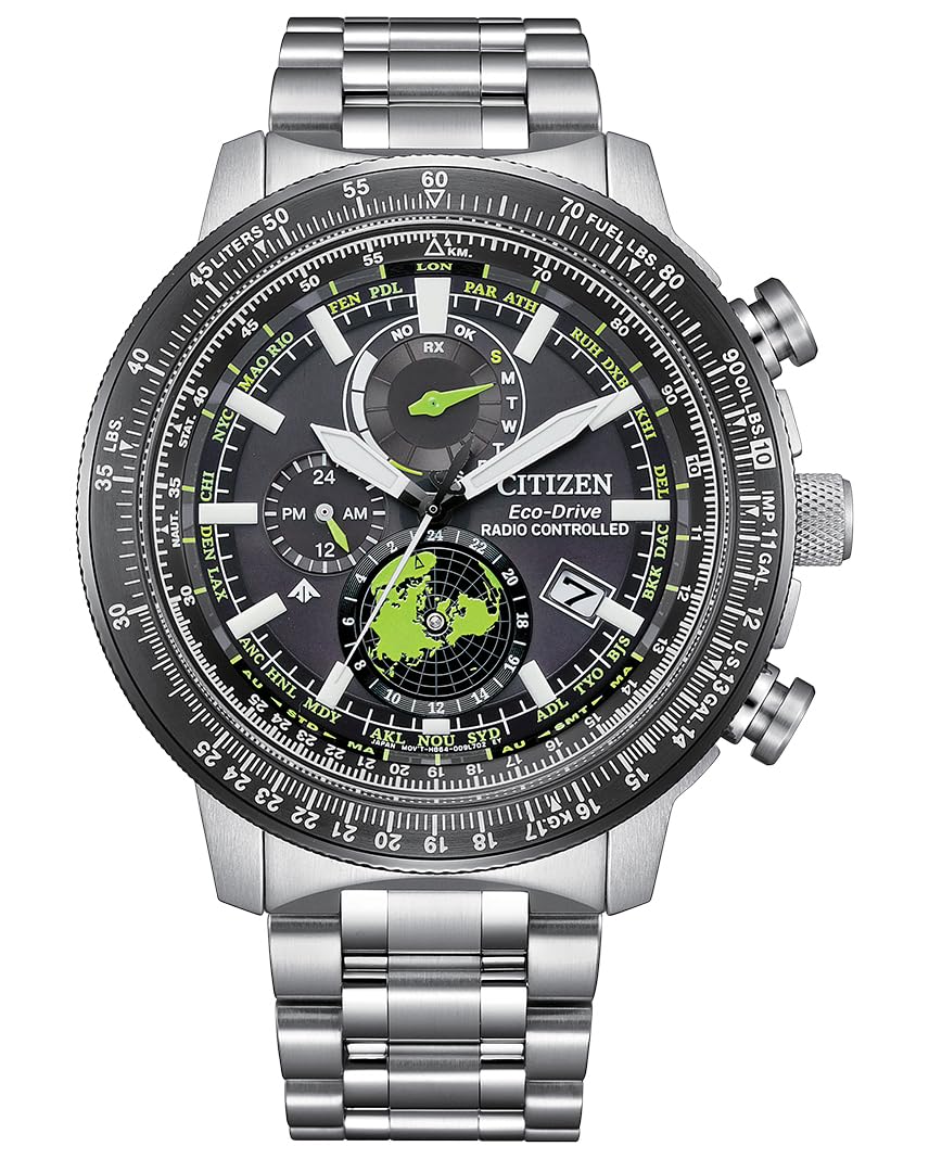 Citizen Reloj Multiesfera para Hombre de Cuarzo japonés con Correa en Acero Inoxidable BY3006-53E