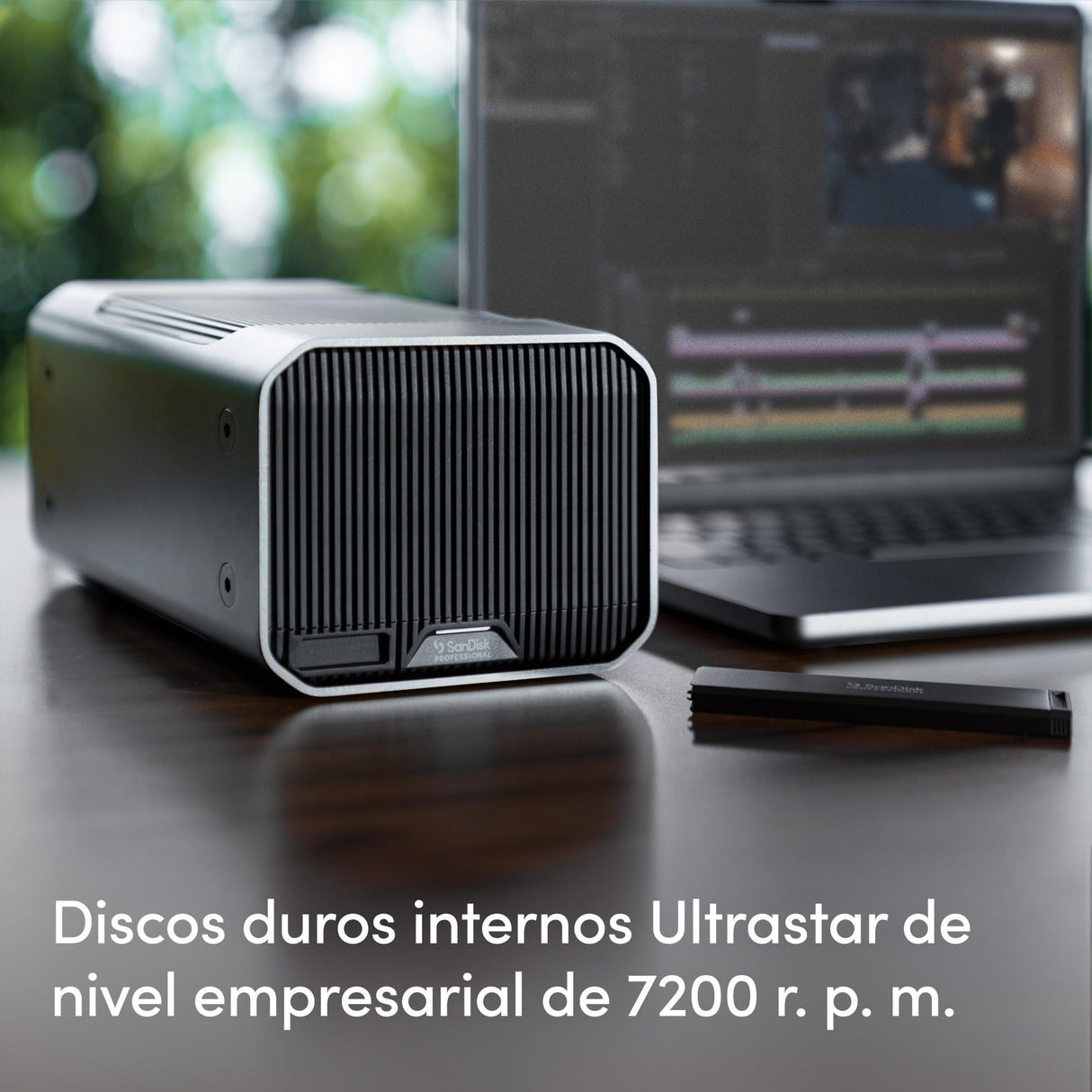 SanDisk Professional 24TB G-Raid Mirror Raid Disco Duro de sobremesa de Clase empresarial Thunderbolt 3 (40Gbps) hasta 260 MB/s Memoria Ultrastar de 7200 r. p. m. en el Interior