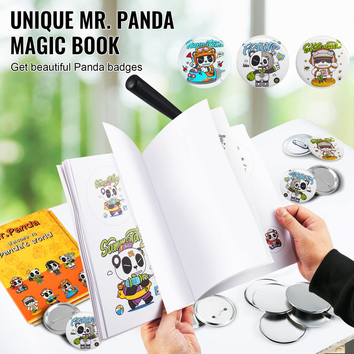 VEVOR Máquina para Fabricar Botones Diámetro de 32 mm Cortador de Círculo de Insignia 29x15,5x48,5 cm Hierro y ABS Máquina para Hacer Pines Chapas Lazos Llaveros Abrebotellas Personalizadas 500 Piezas