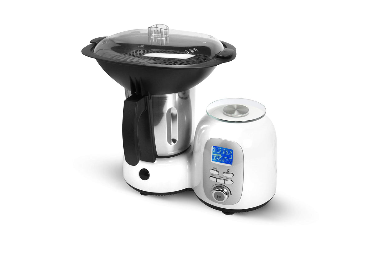 efbe-Schott Thermomaster SC HA 1020 - Robot de cocina multifunción con báscula integrada, 11 velocidades, función de cocción, acero inoxidable, accesorios