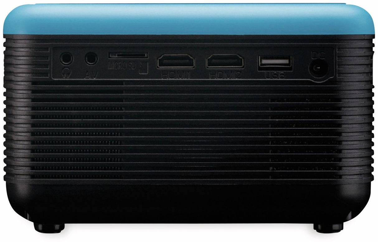 Lenco LPJ-500 - Proyector Bluetooth (2800 lúmenes, 30.000 horas de vida útil, Full HD, Bluetooth 5.0, 2 entradas HDMI, USB, puerto SD, AV-in, VGA, color azul)