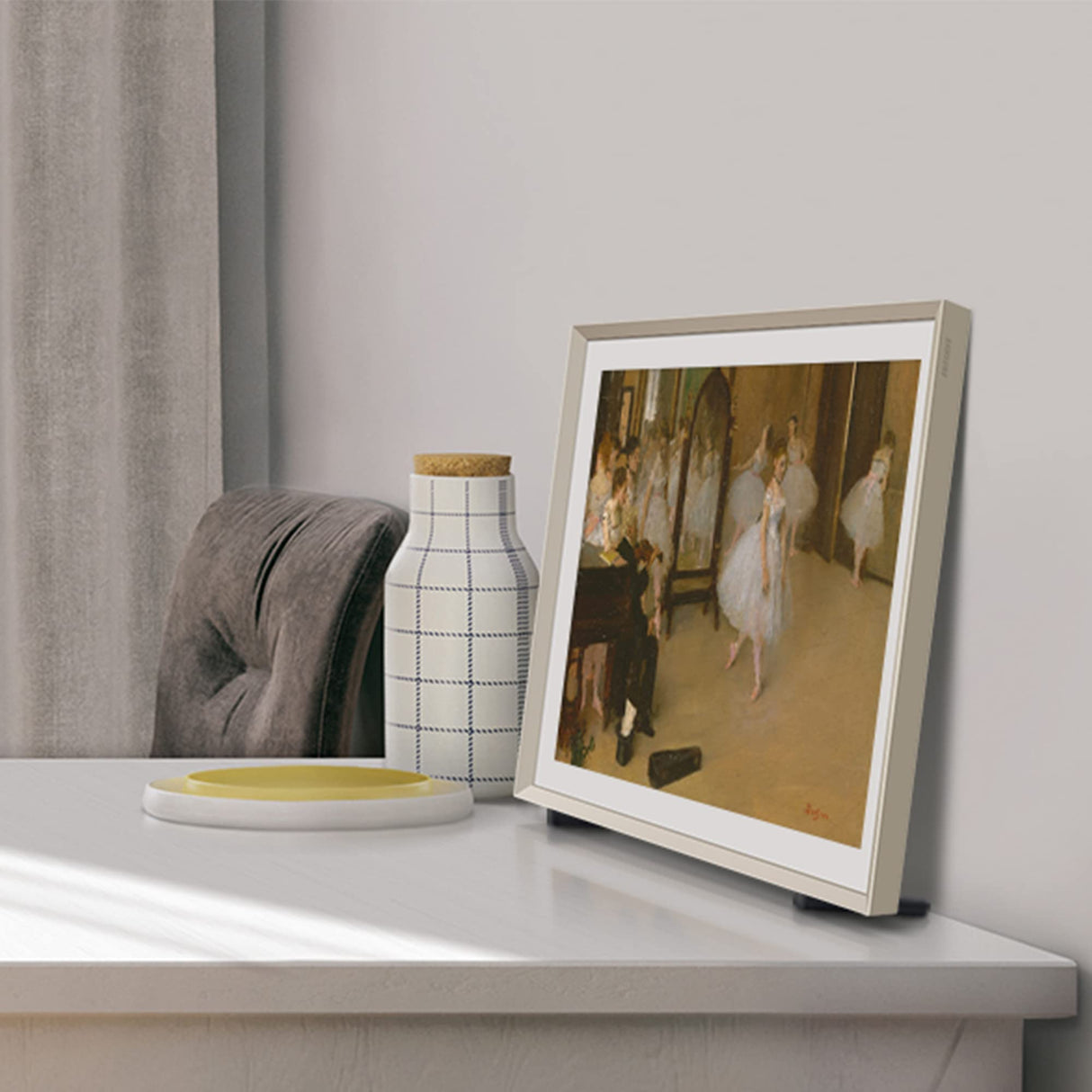 SAMSUNG TV The Frame 2023 55LS03 - Smart TV de 55", Galería de Arte con Display Mate, Marcos Intercambiables, Tecnología Quantum Dot, One Connect y Cable Casi Invisible, Soporte de Pared Slim