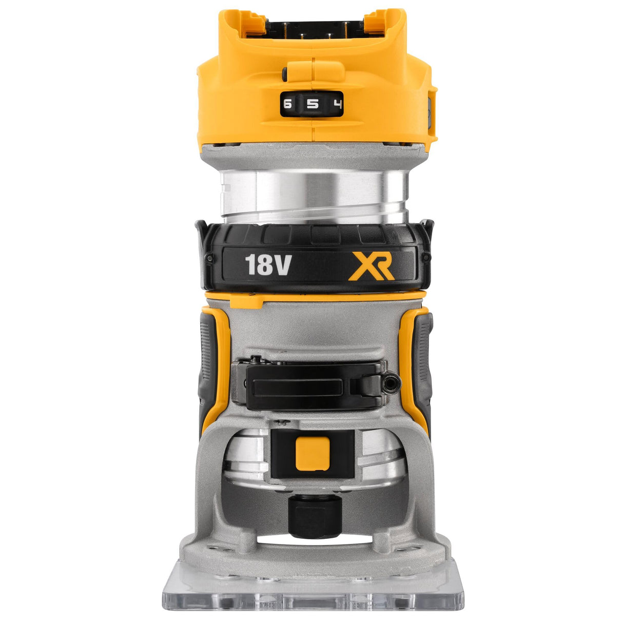 DEWALT DCW600N-XJ - Perfiladora XR 18V, Motor sin Escobillas, Velocidad Variable 16,000-25,500 rpm, Base Ajustable, Luz LED, Compatible con Baterías XR, Compacto y Ergonómico, Sin Batería ni Cargador