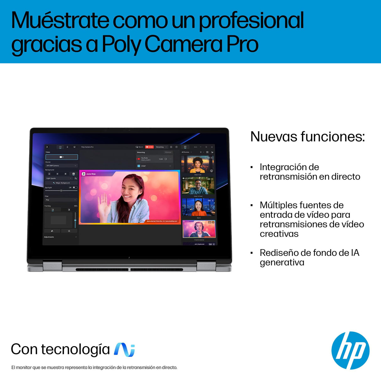 HP Omnibook X Flip - Ordenador portátil Convertible de 14" 3K OLED táctil (Ryzen AI 7 350, 32GB RAM, 1TB SSD, AMD Radeon 860M Graphics, Windows 11 Home) Silver - Teclado QWERTY Español