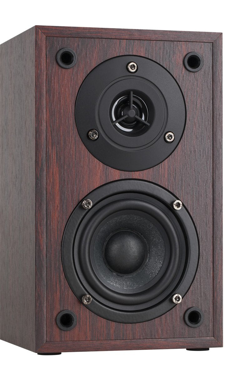 Krüger& Matz km0538 Activa – Altavoces de estantería 2.0 Spirit, Bluetooth furniertes Madera/Marrón