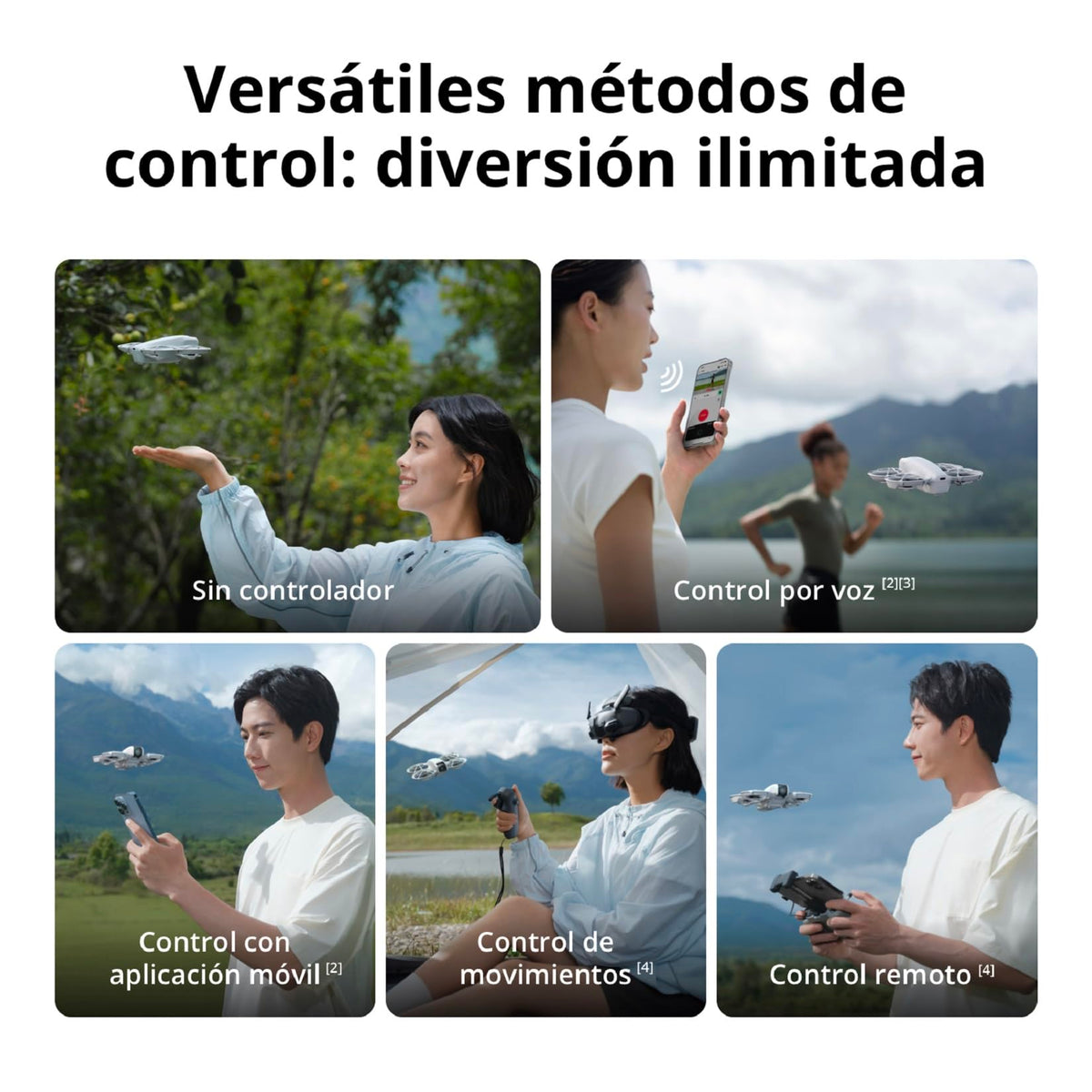 DJI Neo, dron mini con cámara 4K UHD para adultos, 135 g dron que vuela siguiéndote, despega desde la mano, seguimiento de objetivos, QuickShots, vídeo estabilizado (sin control remoto)