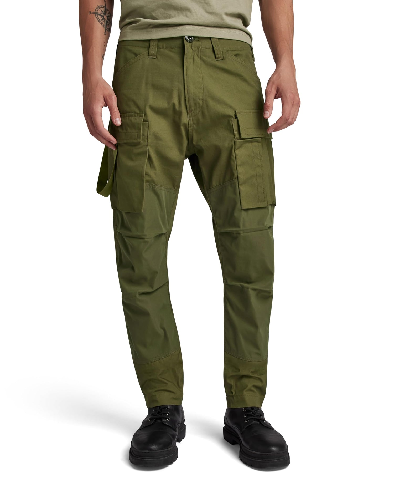 G-STAR Para Hombre Pantalones 3D Regular Tapered Cargo 2.0, Verde (Shadow Olive D24308-D384-B230), 32W / 32L