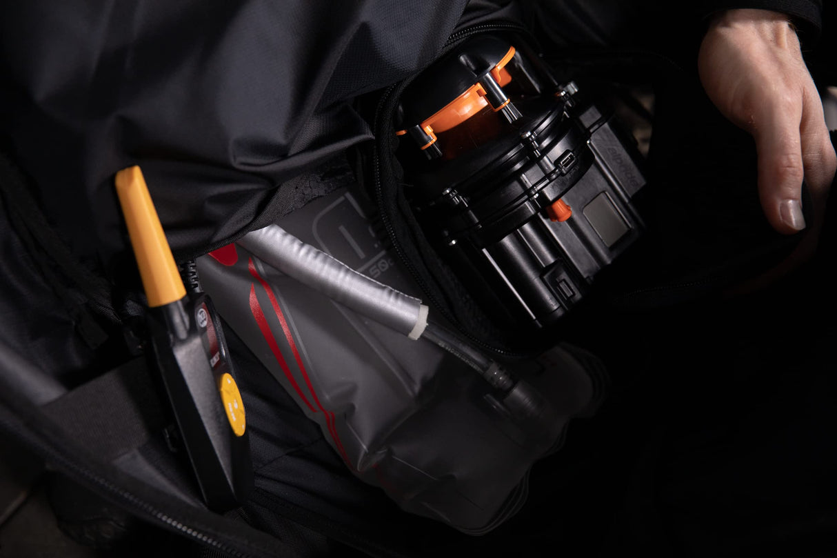 BCA Flotador E2 Paquete de airbag electrónico Avalanche, Negro, 25 Liter-SM/MD Unisex Adulto
