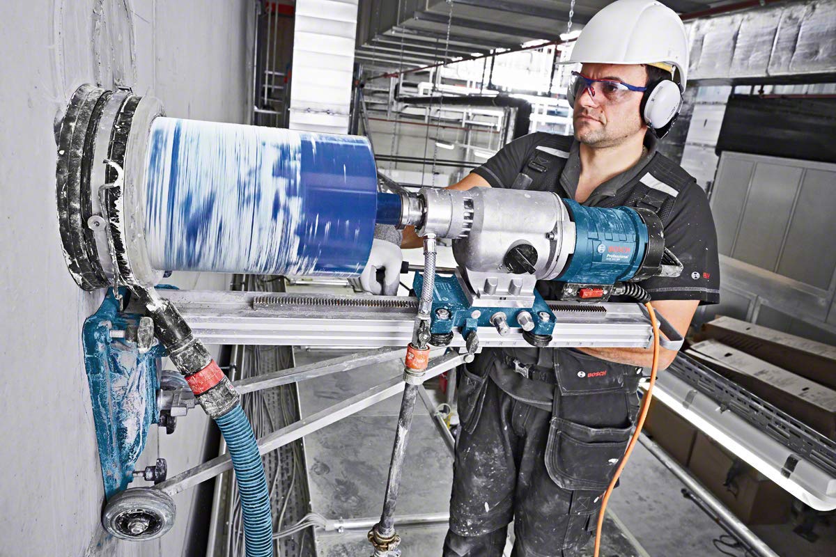 Bosch Professional GDB 350 WE- Perforadora de diamante (3200 W, Ø de perforación 350 mm, adaptador alimentación agua, en caja)