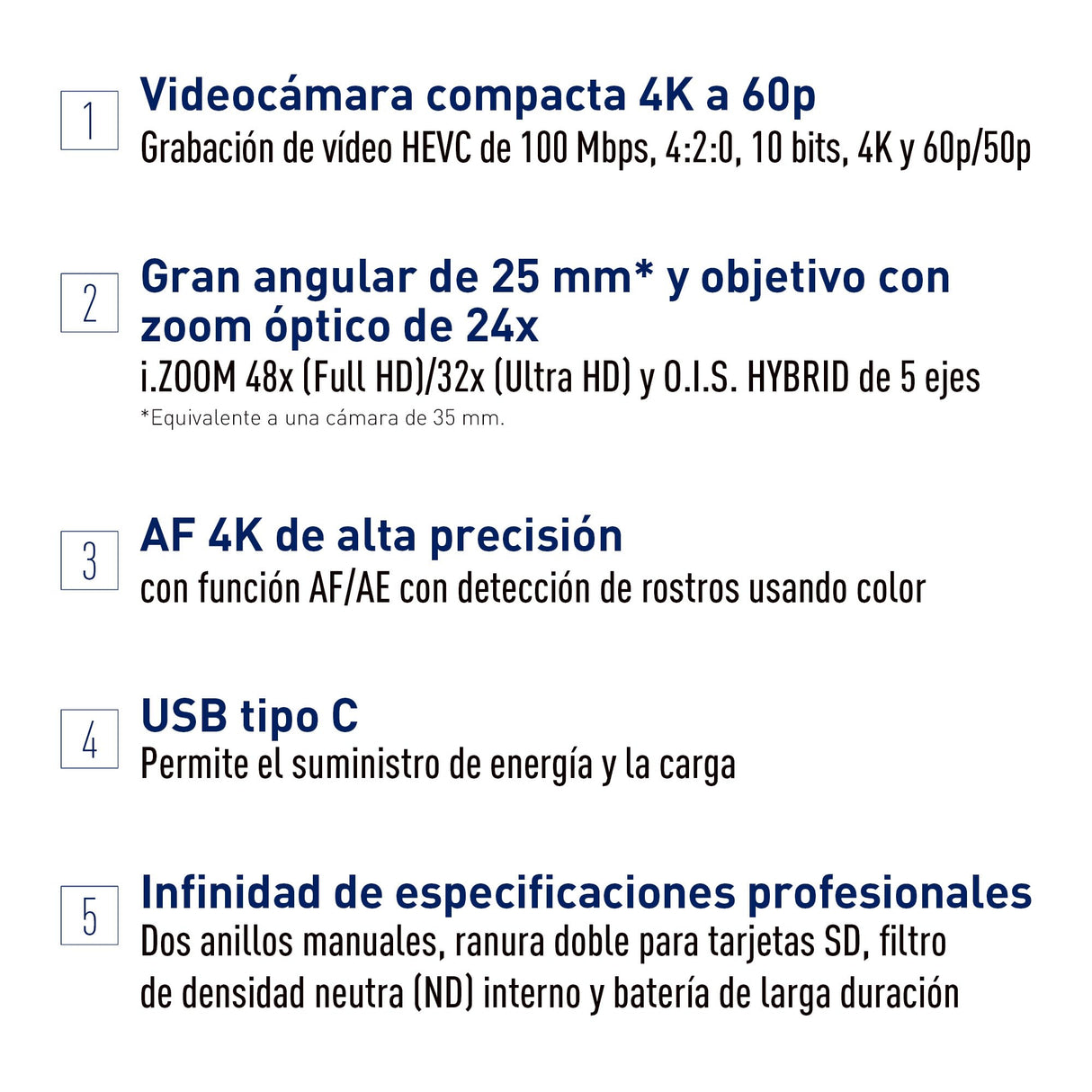 Panasonic HC-X1200E 4K 60p Videocámara Estilo De Mano con Lente Gran Angular de 25 mm, Zoom Óptico de 24x, OIS Híbrido de 5 Ejes, USB PD, Negra