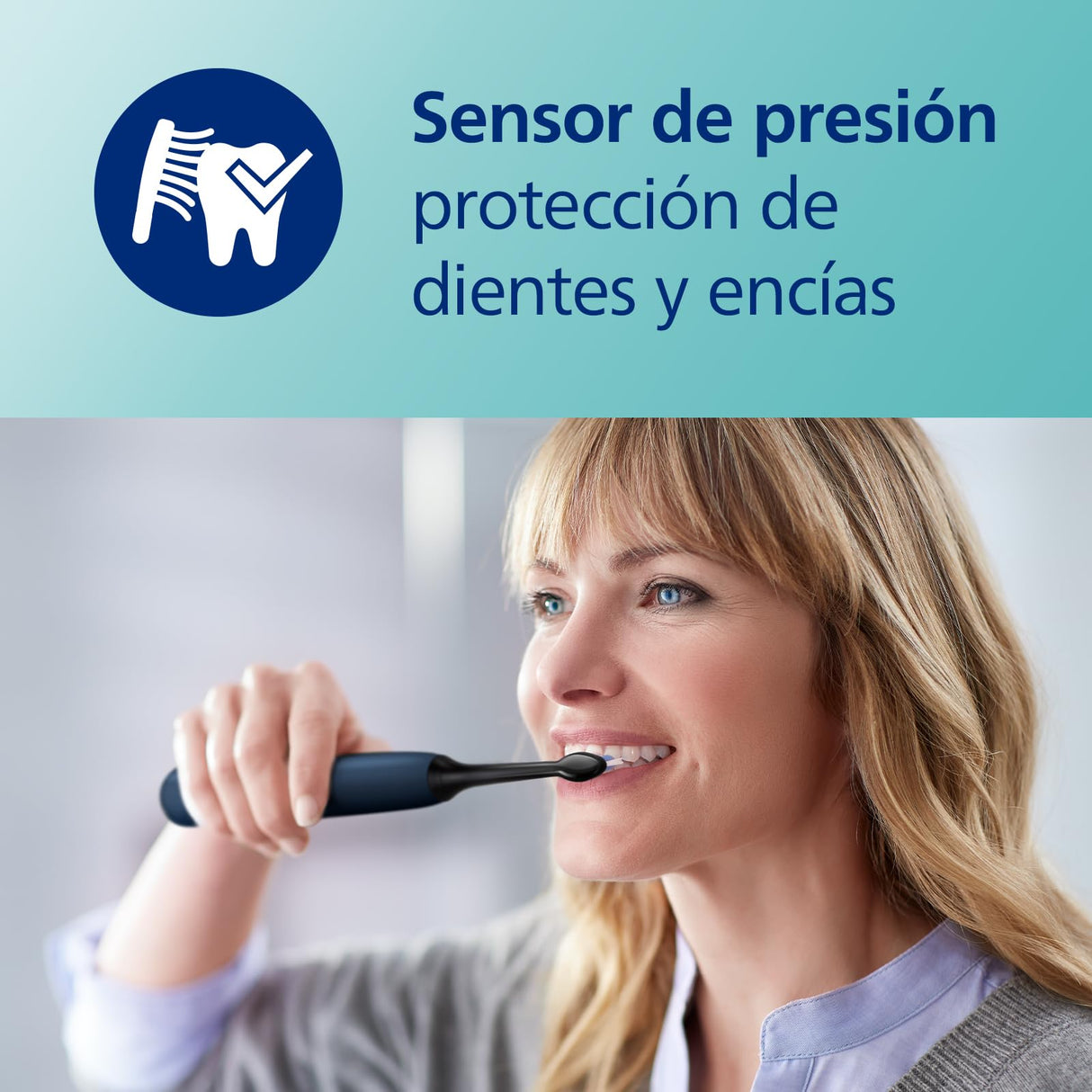 Philips Sonicare ProtectiveClean 5100 Pack Doble, 3 Modos, Sensor de Presión, Temporizador, Anterior, Azul/Blanco